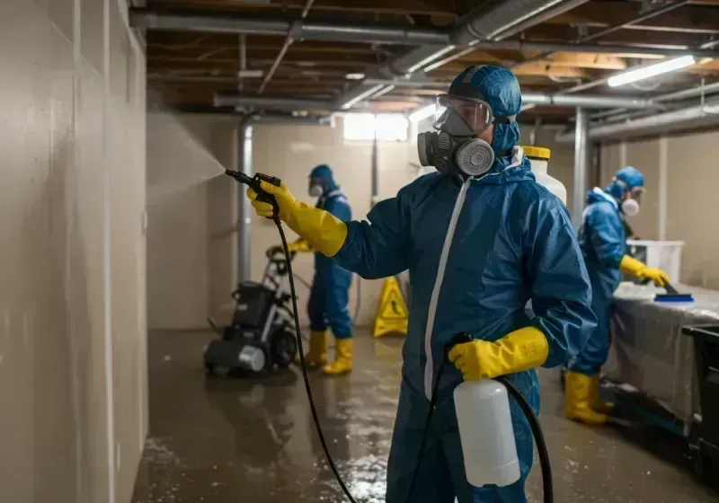 Basement Sanitization and Antimicrobial Treatment process in Sackets Harbor, NY